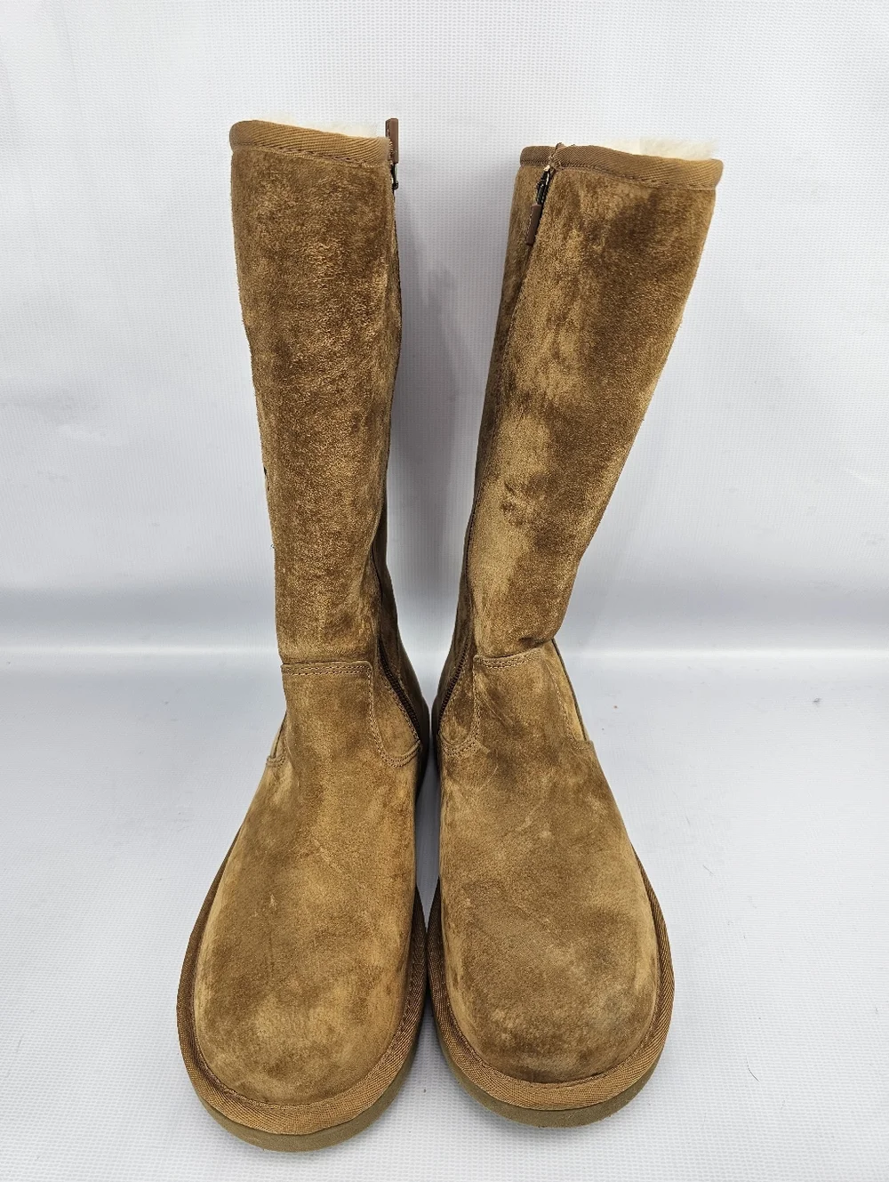UGG Australia Women's Chestnut Sunset Floral Embroidered Zipper Suede Boots 7 - Picture 2 of 9